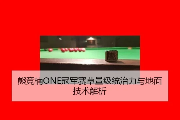 熊竞楠ONE冠军赛草量级统治力与地面技术解析